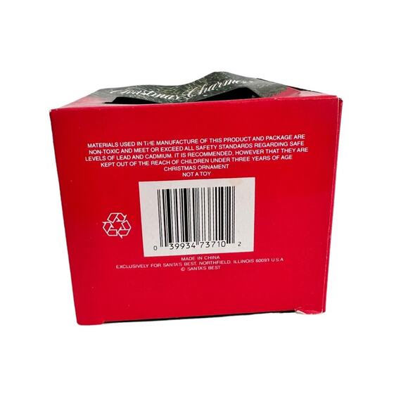 Vintage Christmas Ornament Santa on a Motor Scooter Santas Best Collectible 1991 - Picture 11 of 13